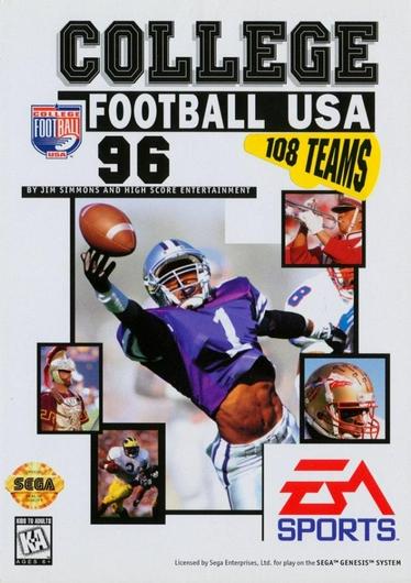 College Football USA 96 Cover Art