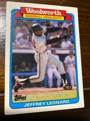 Jeffrey Leonard #17 of 33 Baseball Cards 1988 Woolworth Prices