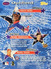 Rear | Albert Belle Baseball Cards 1997 Topps All Stars