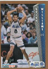 Brian Williams #165 Basketball Cards 1992 Fleer Prices