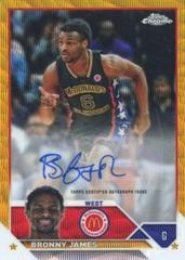 Bronny James [Gold Wave] #CA-BJ Basketball Cards 2023 Topps Chrome McDonald's All American Autographs Prices