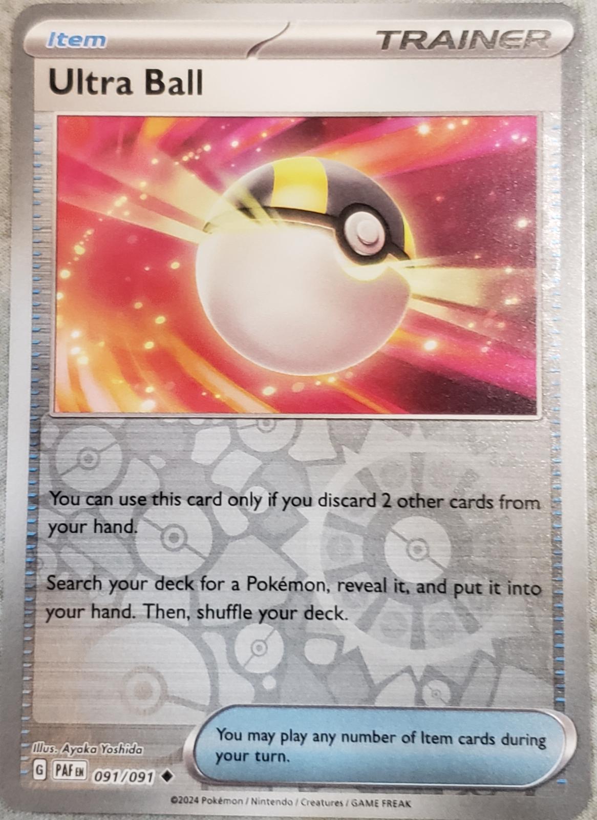 Ultra Ball [Reverse Holo] #91 Pokemon Paldean Fates