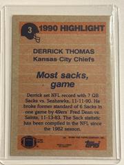 Back | Derrick Thomas Football Cards 1991 Topps