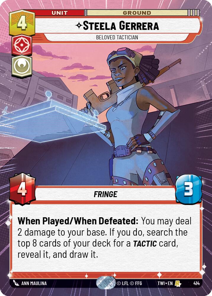 Steela Gerrera - Beloved Tactician [Hyperspace Foil] #414 Star Wars Unlimited: Twilight of the Republic