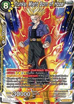 Trunks, Might Born of Hope BT13-101 Dragon Ball Super Supreme Rivalry