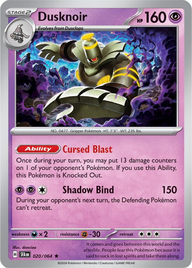 Dusknoir #20 Pokemon Shrouded Fable