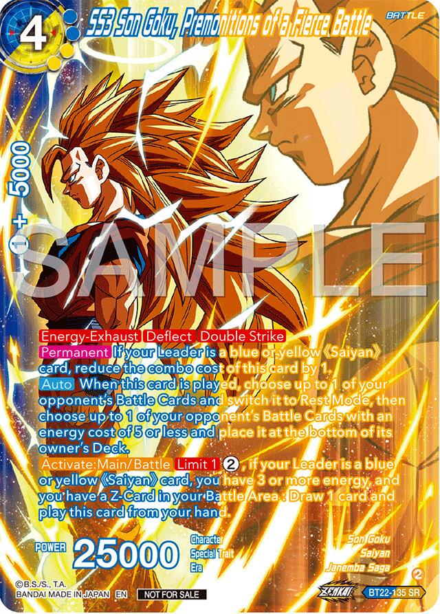 SS3 Son Goku, Premonitions of a Fierce Battle [Alternate Art] BT22-135 Dragon Ball Fusion World Promos