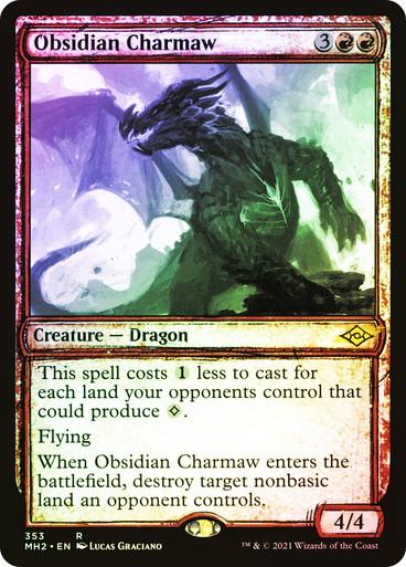 Obsidian Charmaw [Showcase Foil] #353 Prices | Magic Modern Horizons 2 ...