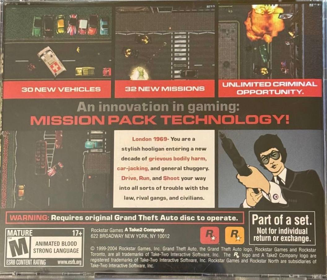 Grand Theft Auto Mission Pack #1: London 1969 [Collector's Edition ...