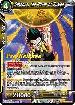 Gotenks, the Power of Fusion BT10-112 Dragon Ball Super Rise of the Unison Warrior: Pre-Release Promos