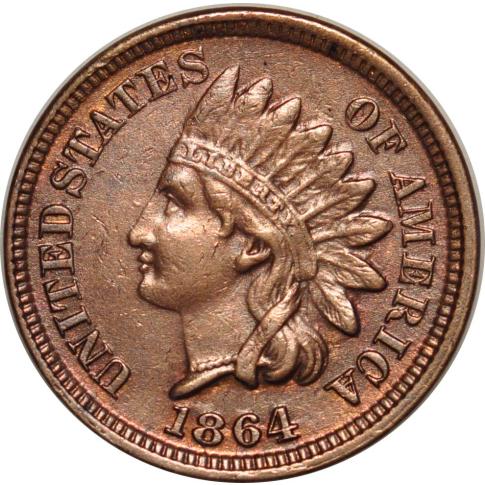 1864 [DOUBLE DIE FS-1101 Coins Indian Head Penny