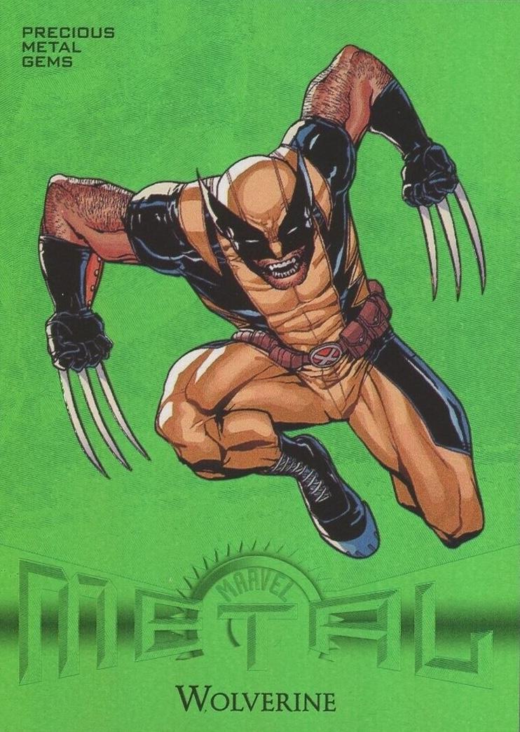 Wolverine [Green Precious Metal Gems] #R-32 2024 SkyBox Metal Universe Avengers Retro