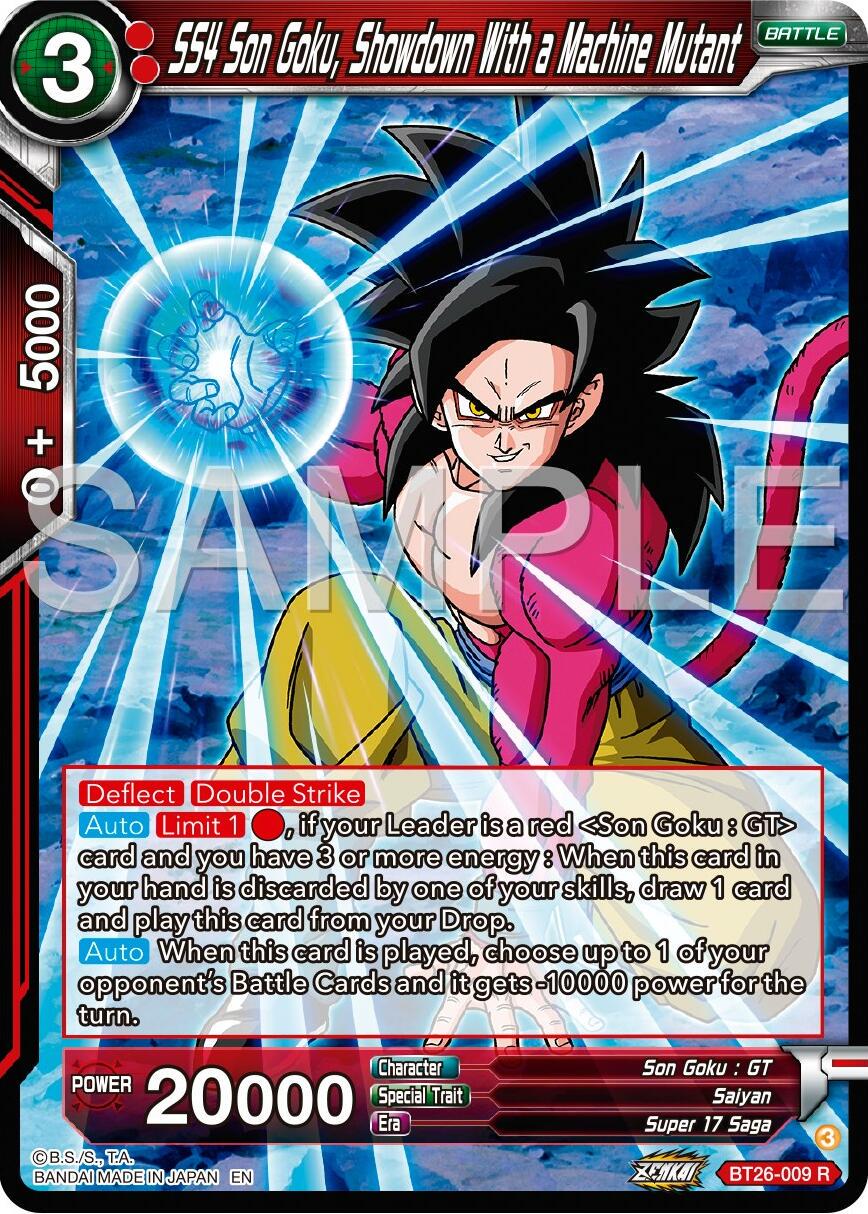 SS4 Son Goku, Showdown With a Machine Mutant [Foil] BT26-009 Dragon Ball Super Ultimate Advent