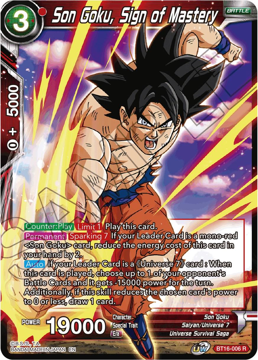 Son Goku, Sign of Mastery BT16-006 Dragon Ball Super Realm of the Gods