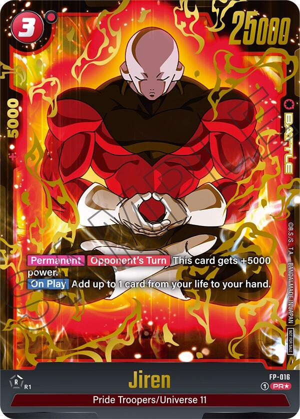 Jiren FP-016 Dragon Ball Fusion World Judge Promo