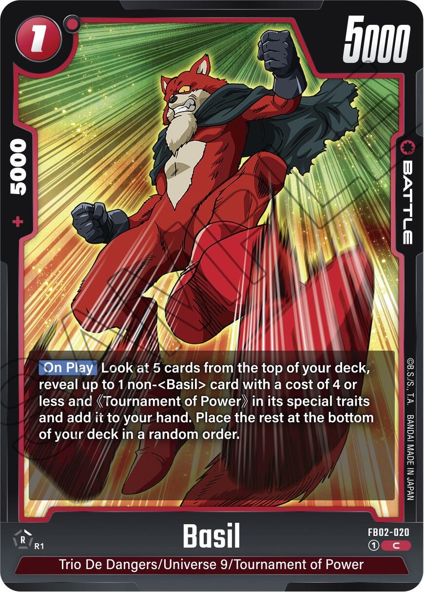 Basil FB02-020 Dragon Ball Fusion World Blazing Aura