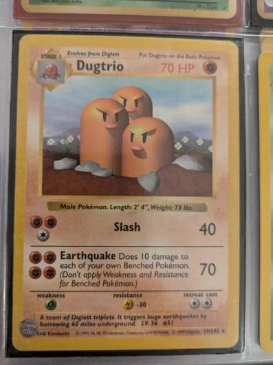 Dugtrio [Shadowless] #19 photo