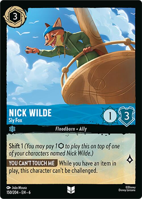 Nick Wilde - Sly Fox #150 Lorcana Azurite Sea