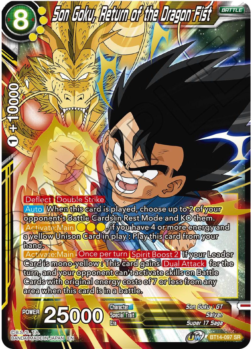 Son Goku, Return of the Dragon Fist BT14-097 Dragon Ball Super Cross Spirits