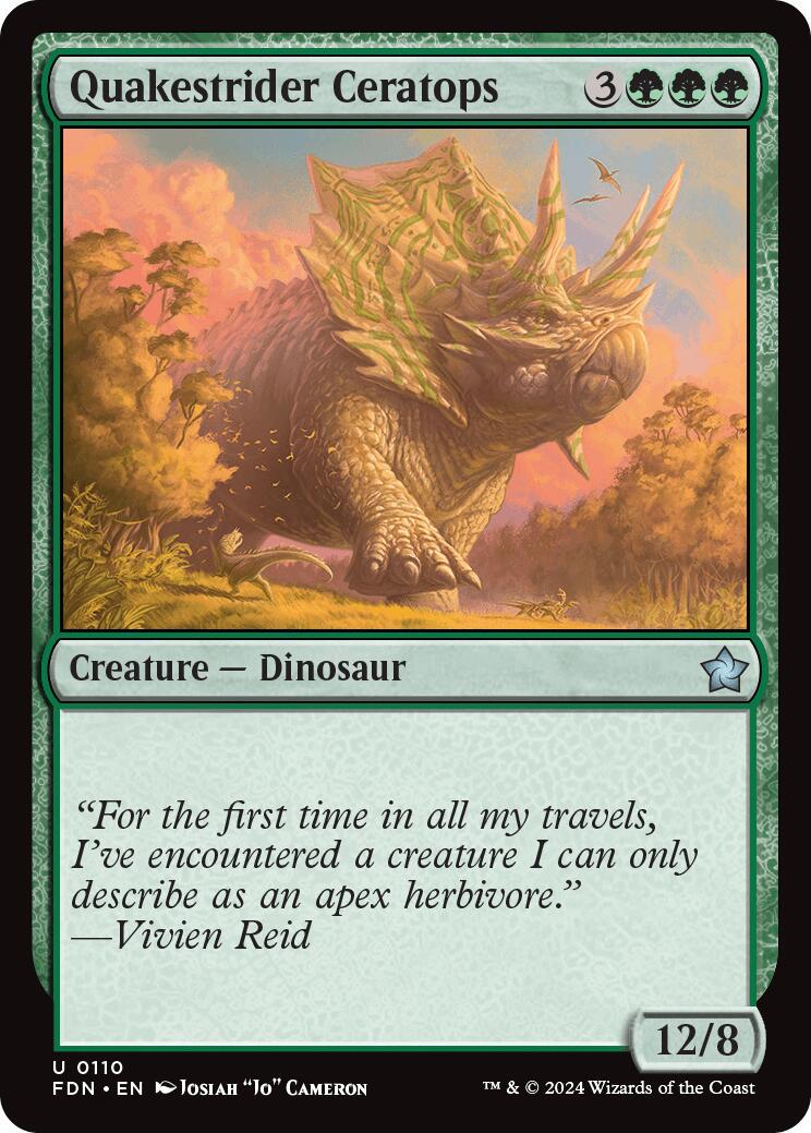 Quakestrider Ceratops #110 Magic Foundations