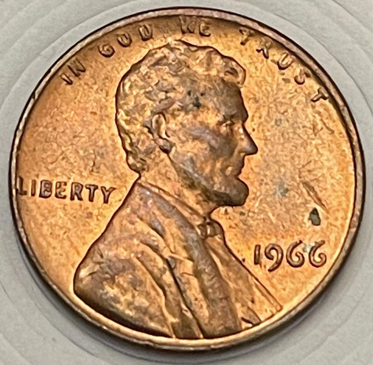 1966 [DOUBLE DIE] Coins Lincoln Memorial Penny