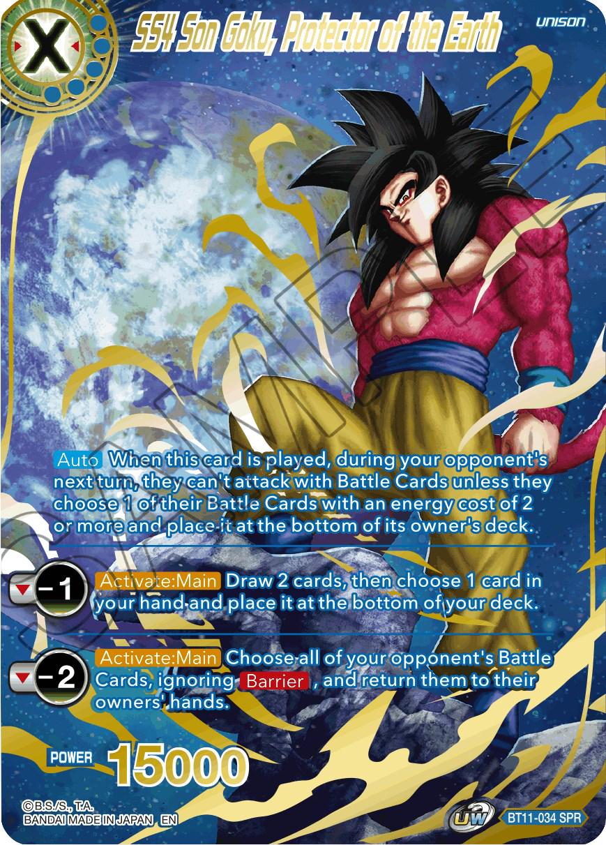 SS4 Son Goku, Protector of the Earth [SPR] BT11-034 Dragon Ball Super Vermilion Bloodline