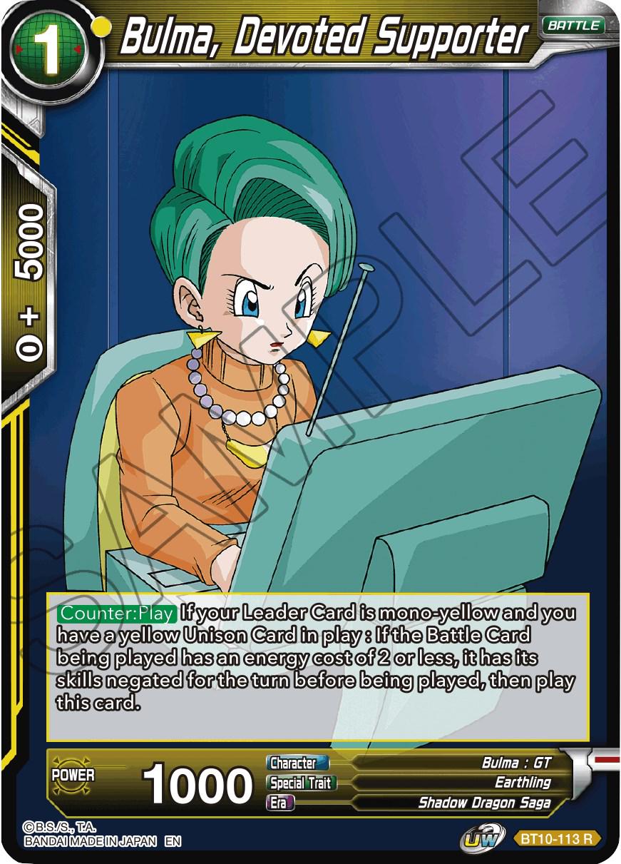 Bulma, Devoted Supporter BT10-113 Dragon Ball Super Rise of the Unison Warrior