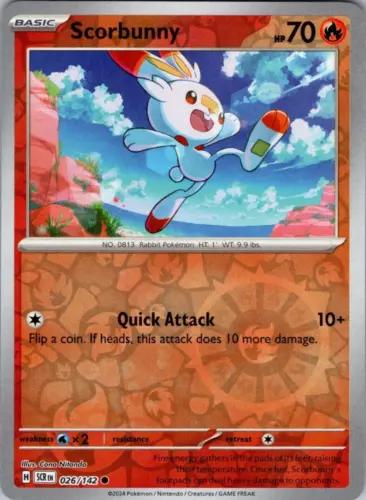 Scorbunny [Reverse Holo] #26 Pokemon Stellar Crown