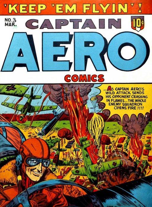 Captain Aero Comics #3 (1942) Comic Books Captain Aero Comics