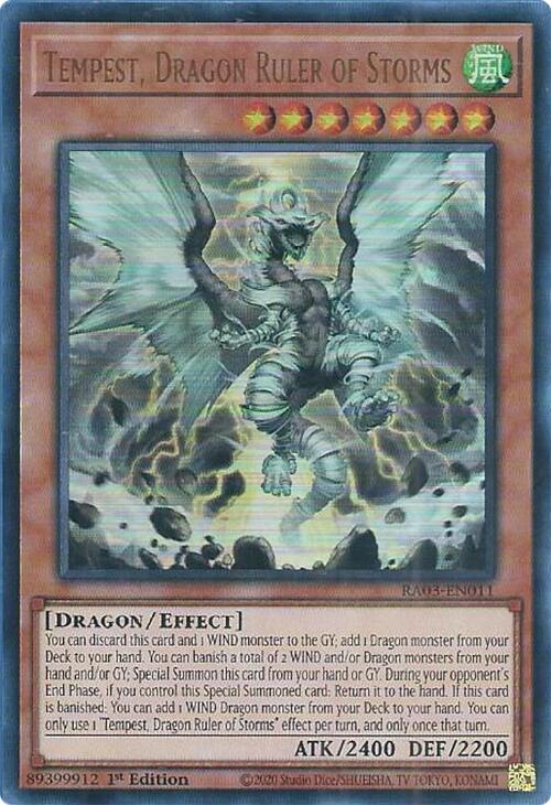 Tempest, Dragon Ruler of Storms RA03-EN011 YuGiOh Quarter Century Bonanza