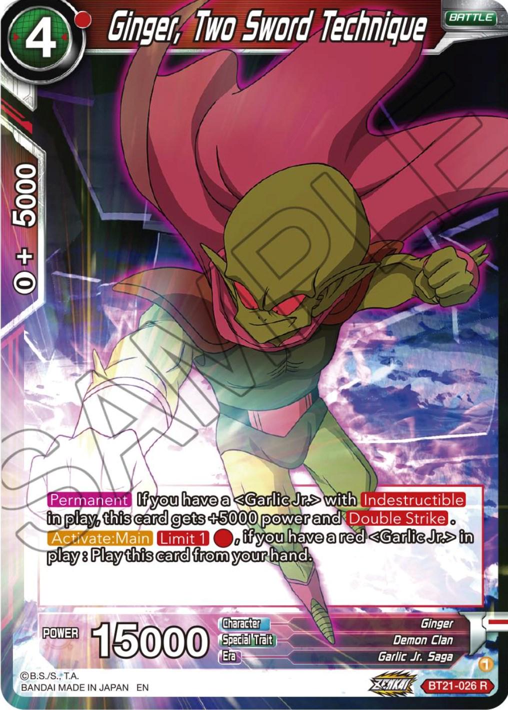 Ginger, Two Sword Technique [Foil] BT21-026 Dragon Ball Super Wild Resurgence