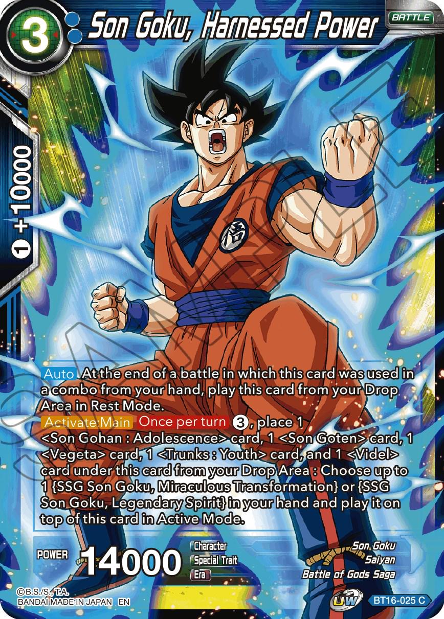 Son Goku, Harnessed Power BT16-025 Dragon Ball Super Realm of the Gods