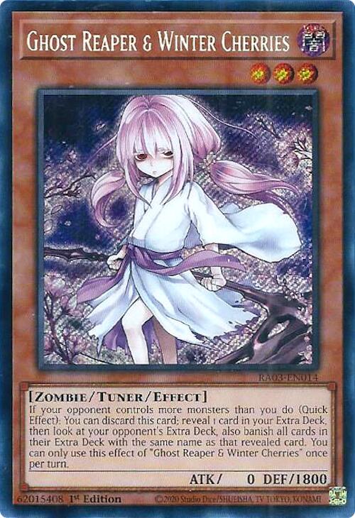 Ghost Reaper & Winter Cherries [Quarter Century Secret Rare] RA03-EN014 YuGiOh Quarter Century Bonanza