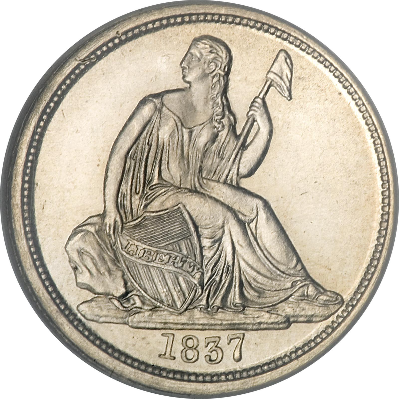 1837 [TYPE 1] Coins Seated Liberty Dime