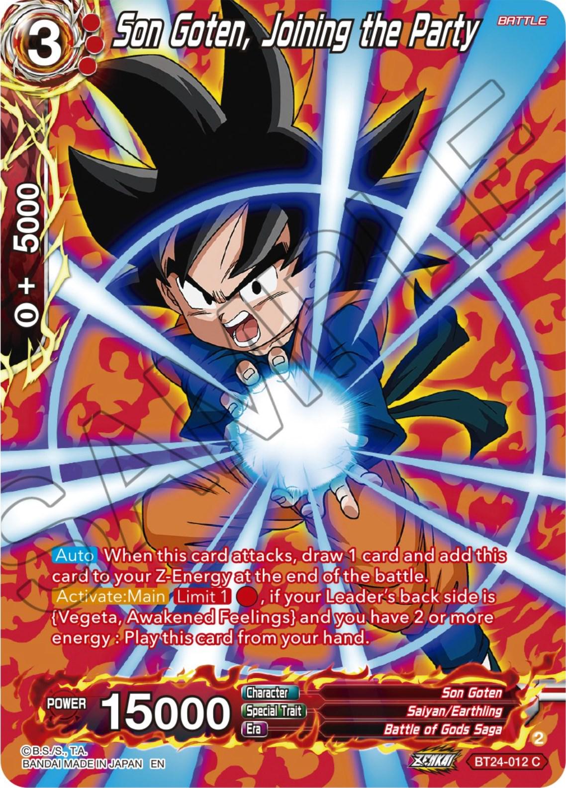 Son Goten, Joining the Party [Collector Booster Silver Foil] BT24-012 Dragon Ball Super Beyond Generations