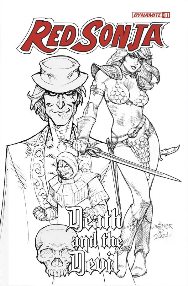 Red Sonja: Death and the Devil [Linsner Sketch] #1 (2024) Comic Books Red Sonja: Death and the Devil