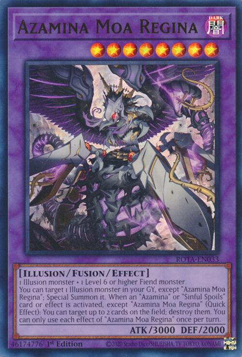 Azamina Moa Regina ROTA-EN033 YuGiOh Rage of the Abyss