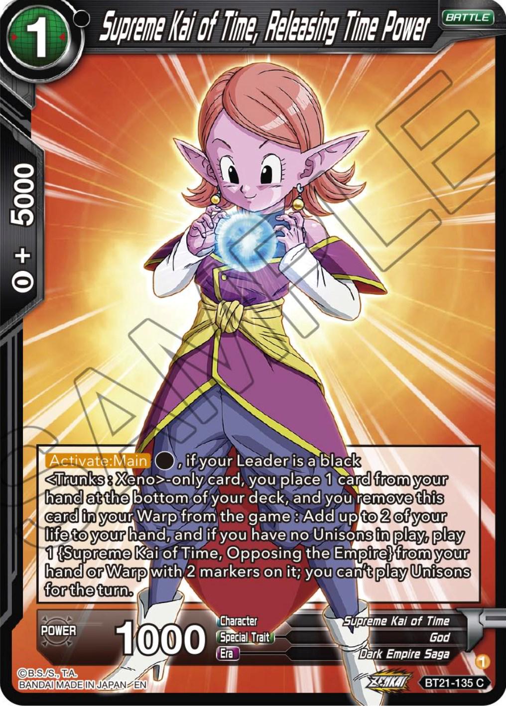 Supreme Kai of Time, Releasing Time Power BT21-135 Dragon Ball Super Wild Resurgence