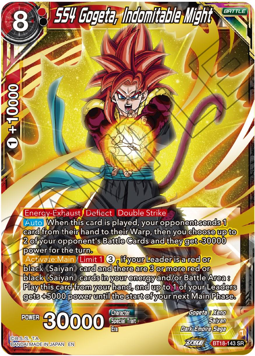 SS4 Gogeta, Indomitable Might BT18-143 Dragon Ball Super Dawn of the Z-Legends