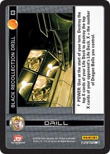 Black Recollection Drill [Foil] C3 Dragon Ball Z Vengeance