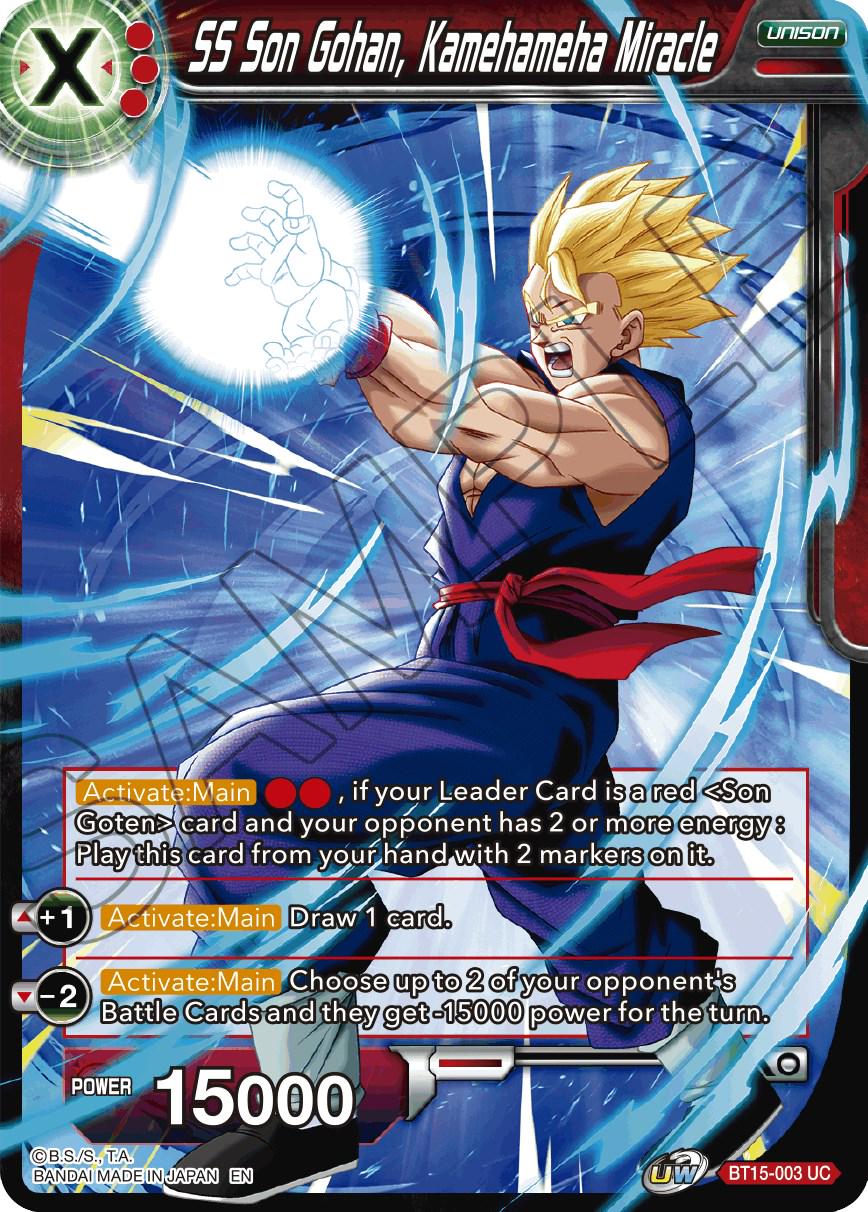 SS Son Gohan, Kamehameha Miracle [Foil] BT15-003 Dragon Ball Super Saiyan Showdown