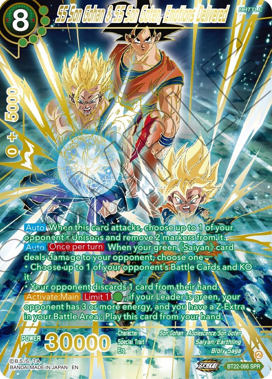 SS Son Gohan & SS Son Goten, Emotions Delivered [SPR] BT22-066 Dragon Ball Super Critical Blow