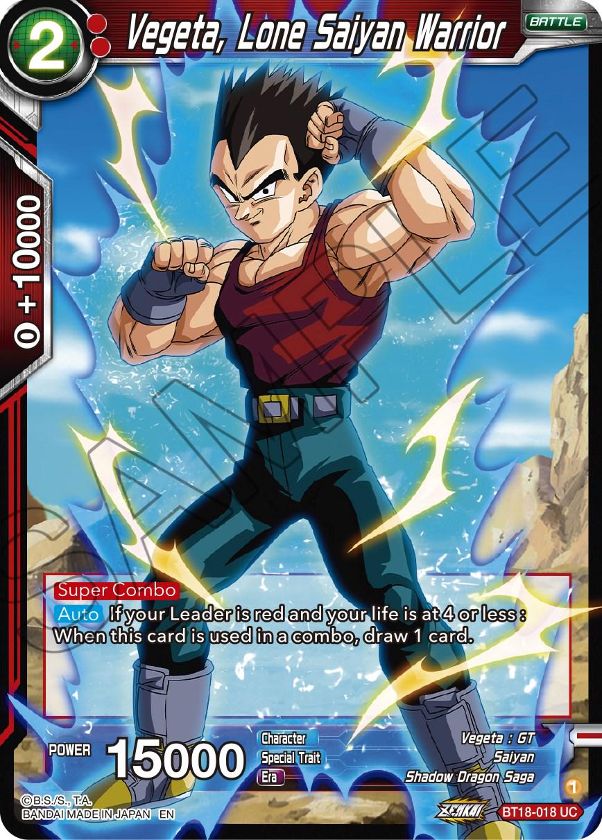 Vegeta, Lone Saiyan Warrior BT18-018 Dragon Ball Super Dawn of the Z-Legends