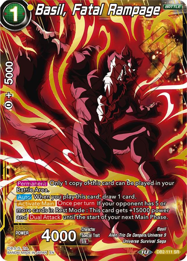 Basil, Fatal Rampage [Reprint] DB2-111 Dragon Ball Super Battle Evolution Booster