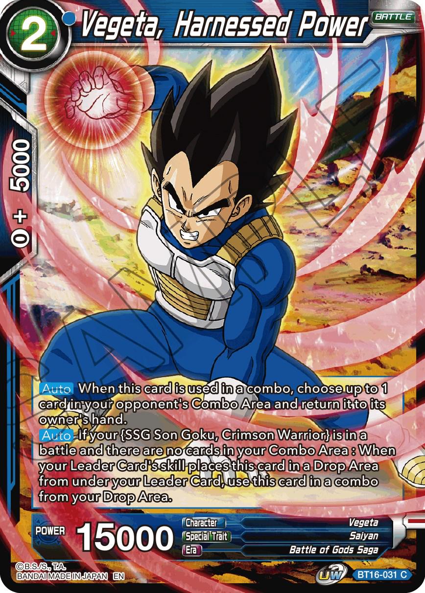 Vegeta, Harnessed Power BT16-031 Dragon Ball Super Realm of the Gods