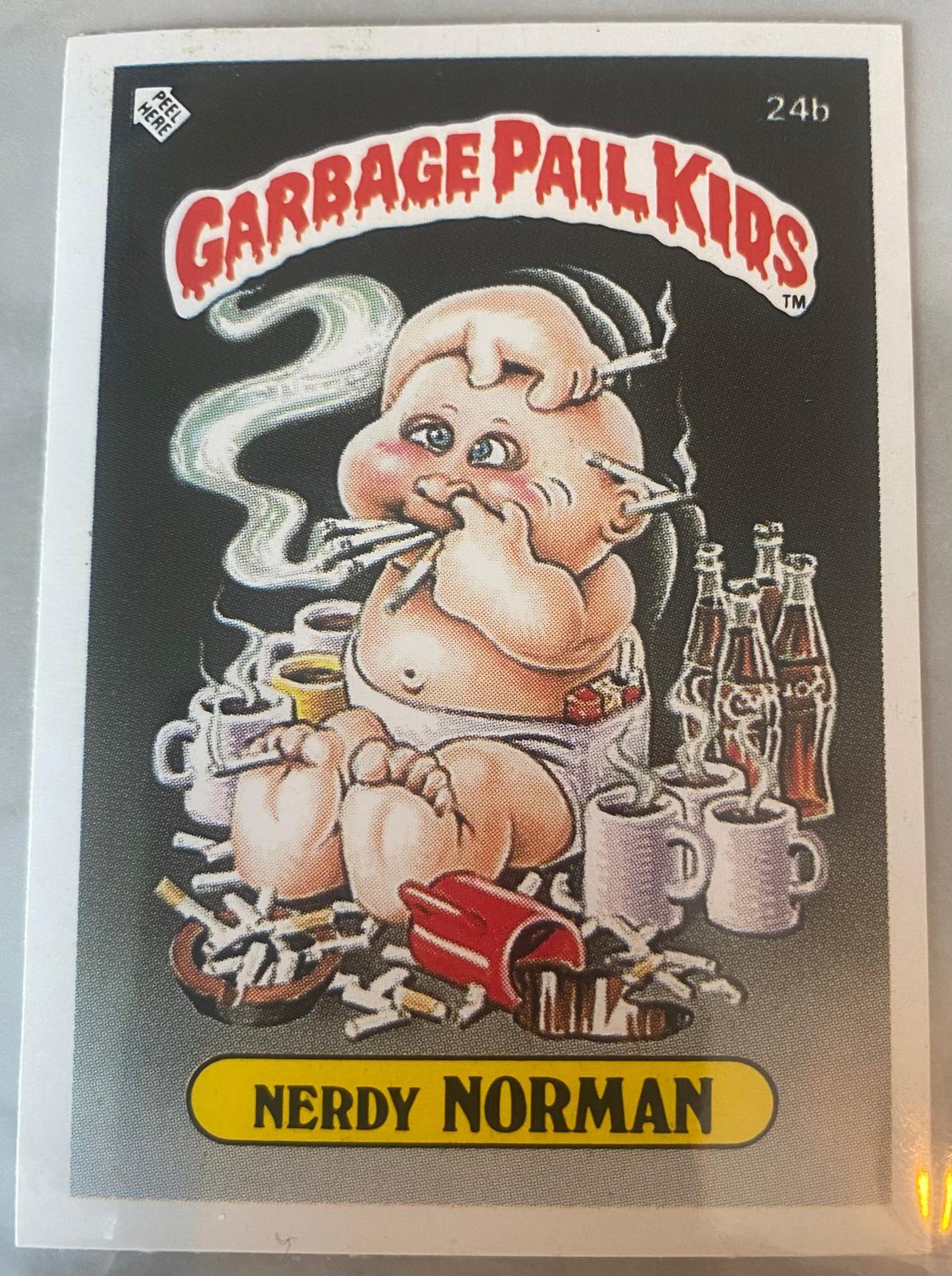 Nerdy Norman #24B Garbage Pail Kids 1985 Mini