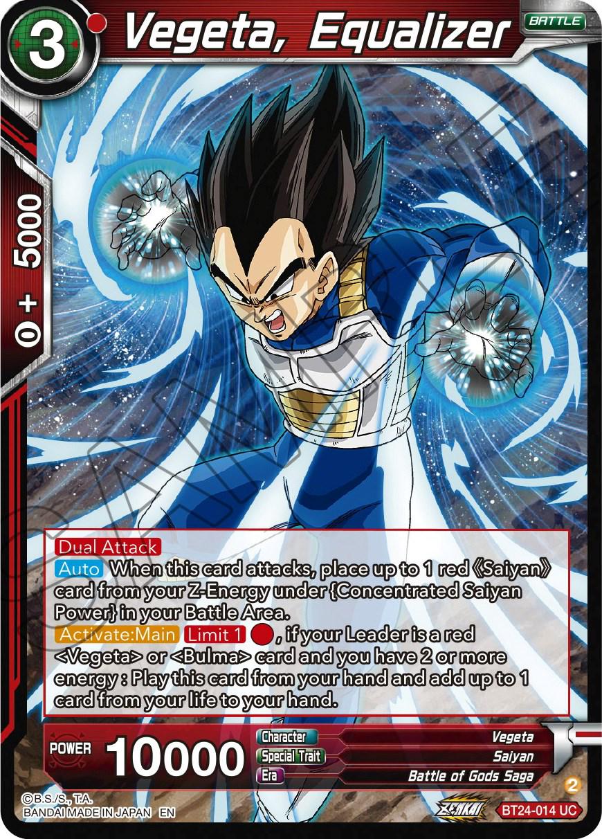 Vegeta, Equalizer BT24-014 Dragon Ball Super Beyond Generations