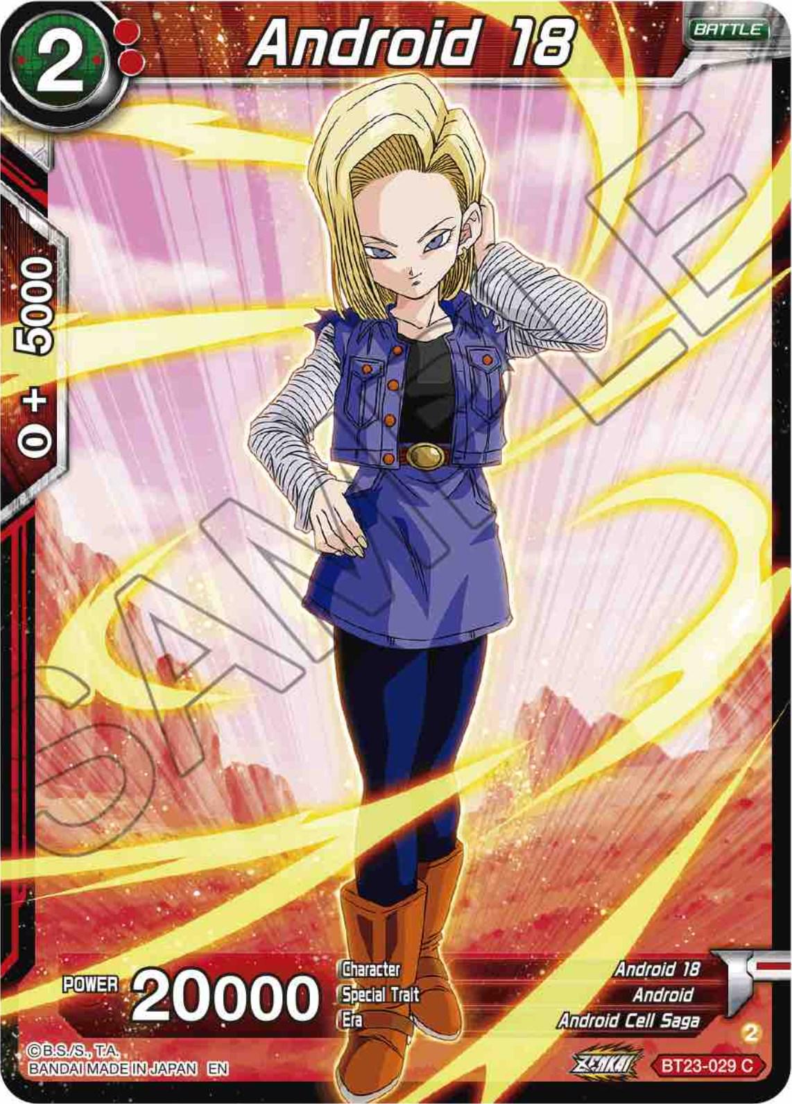 Android 18 BT23-029 Dragon Ball Super Perfect Combination