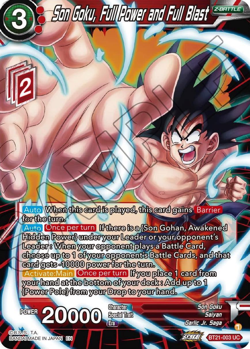 Son Goku, Full Power and Full Blast [Foil] BT21-003 Dragon Ball Super Wild Resurgence