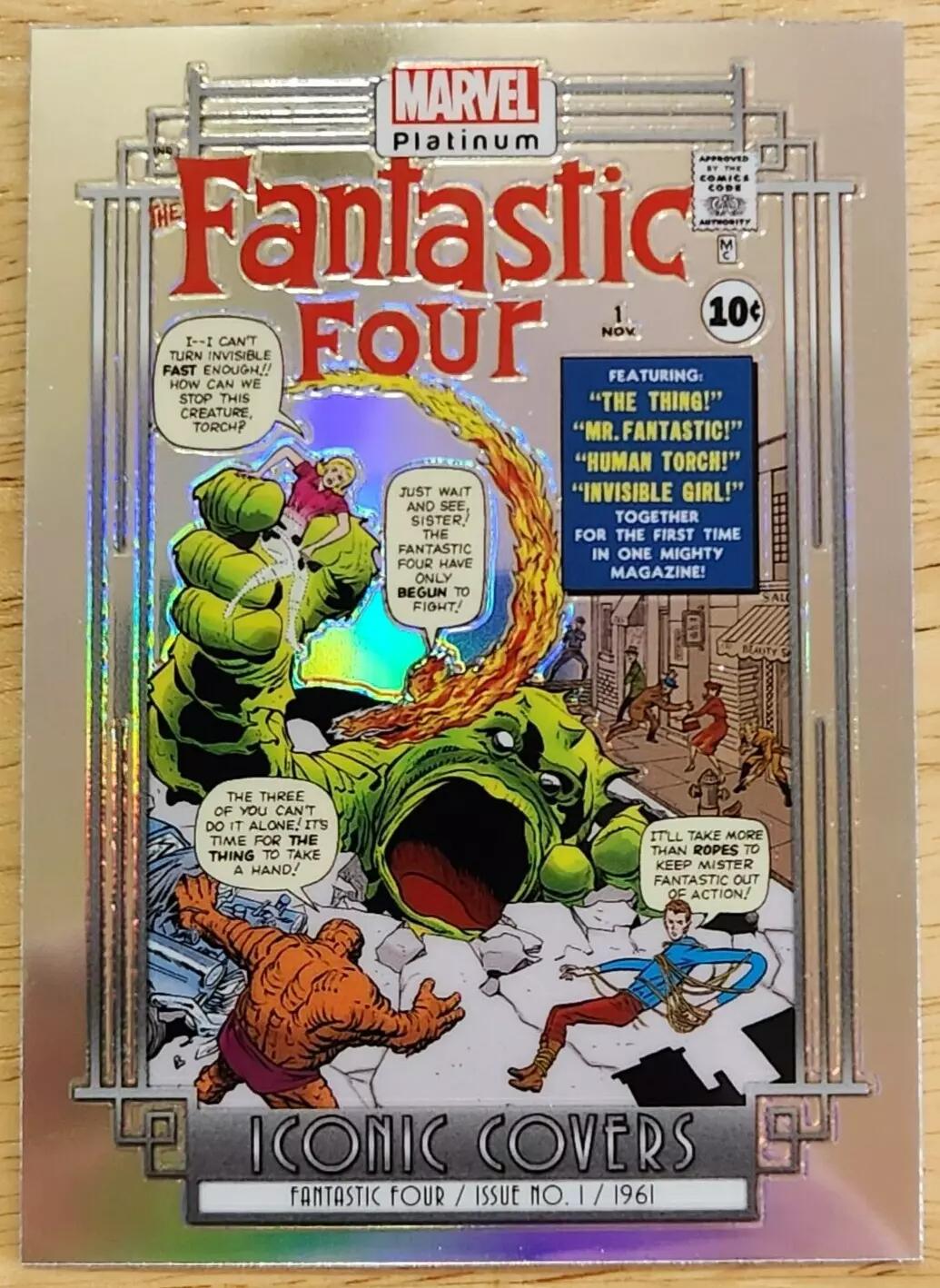 Fantastic Four [Rainbow] #IC01 Marvel 2023 Upper Deck Platinum Iconic Covers